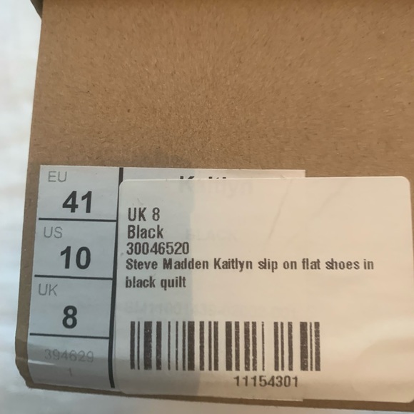 Steve Madden Black Quilted open back Loafer - Picture 6 of 6